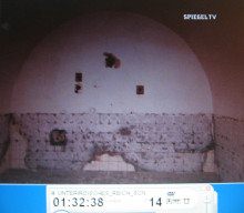 Obersalzberg-Berghof 64, Badezimmer von
                          Eva Braun, Kachelwand