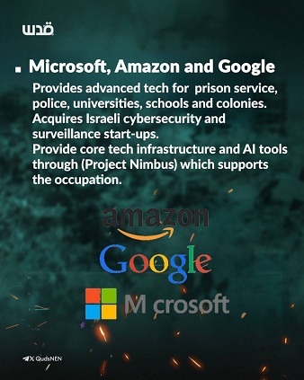 Kollaborateure: Microsoft,
                  Amazon und google liefern dem V�lkermord-Israel
                  KI-Programme f�r die Nazisoldaten der IDF