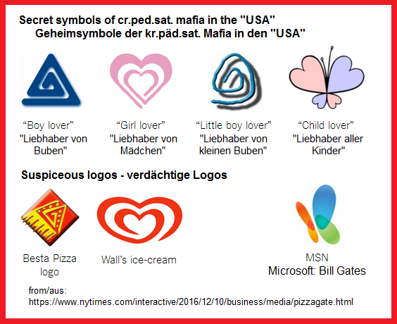 Geheimsymbole der
                kriminell-p�dophil-satanistischen Mafia in den
                "USA" bei den Regierungen Clinton+Obama mit
                Hollywood