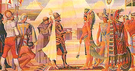 Irrealer Empfang von Cort�s bei Moctezuma
                        ohne �bersetzer