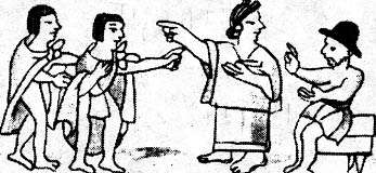 Hernando Cortez mit Übersetzerin Malinche
/ Dona Marina Hernando Cortez mit Übersetzerin Malinche /
Dona Marina ; traductora / traductrice /
translator ; in Mexiko / Mexico; Florentiner
Codex von Fray Bernardino de Sahagún