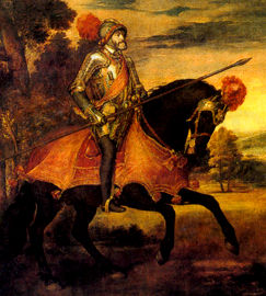 Kaiser Karl V. /
Charles Quint / Carlos V. ; Kaiser des Heiligen
Römischen Reiches hoch zu Ross / Pferd Kaiser Karl V. / Charles Quint / Carlos V. ;
Kaiser des Heiligen Römischen Reiches hoch zu Ross /
Pferd