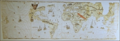 Weltkarte von Juan Vespucci 1526 mit
These der Landverbindung zwischen
Nordamerika und Asien Weltkarte von Juan Vespucci 1526 mit
These der Landverbindung zwischen
Nordamerika und Asien / mapa del mundo ,
globus America de Norte y Asia / world map ,
globe, North America and Asia / globe, carte
du monde Amérique du Nord Asie