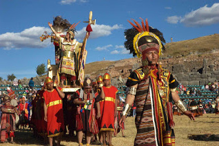 Festival "Inti Raymi" in
                            Sacsayhuam�n near Cusco 02