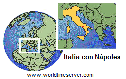 Mapa de
                    Italia con N�poles